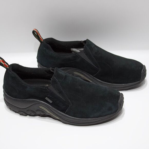 Merrell Jungle Moc Slip-On Shoe Black Suede Water Resist Women 9.5 Worn Once - Picture 2 of 14